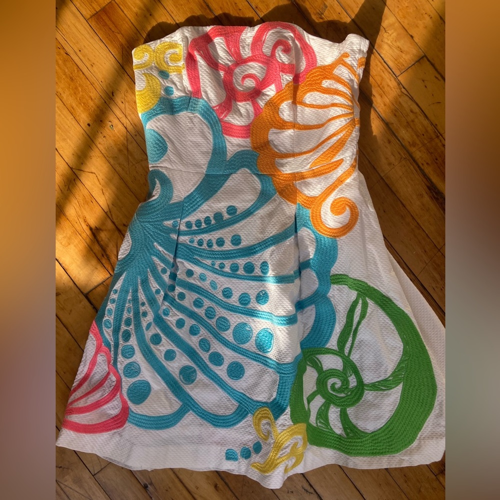 Lilly Pulitzer Strapless Chiquita Bonita Mini Dress